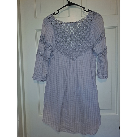 Mono Reno crochet dress size S lilac purple feminine lightweight boho - Picture 2 of 16